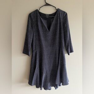Club Monaco Navy Long Sleeve Dress